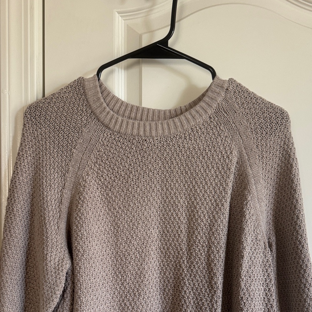 Old Navy Taupe Crew Neck Sweater / W35 - Picture 2 of 5